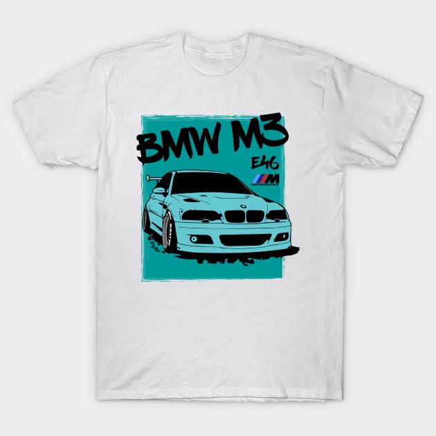 BMW E46 T-Shirt by Mikaela Studios